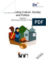 Understanding Culture, Society and Politics: Becoming A Member of Society