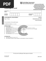 Cambridge O Level: Environmental Management 5014/12