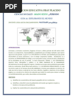 Guia 10. Exploremos El Mundo. Tema 1. Los Continentes