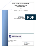 Structural Calculations For Metal Structure and Fence Legalization Plans