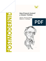 Postmodernidad JeanFrancois Lyotard y Gianni Vattimo Brais G Arribas