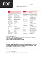 Kinesiology LAB (3) : Joint Surface Positions