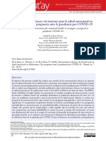 Intervenciones Eficaces Vía Internet para La Salud Emocional en Adolescentes: Una Propuesta Ante La Pandemia Por COVID-19