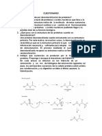 Cuestionario de Bioquimica