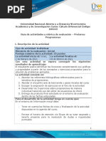 Guía de Actividades y Rúbrica de Evaluación - Pre Tarea - Progresiones