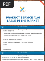 Product Service Avai Lable in The Market