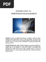 Portfolio Management: Introduction To