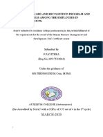 A Study On Reward and Recognition Program and Its Effectiveness Among The Employees in Murugappa Groups