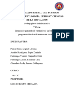 Enunciado General Del Currículo de Informática y Programación de Software en Un Resumen