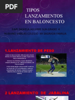 Tipos Lanzamientos en Baloncesto