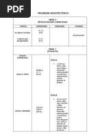 Programa Arquitectonico