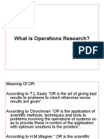 What Is Operations Research?