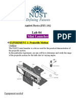 LAB 04 Mini Launcher: Experiment 1: Outline