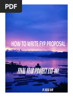 How To Write Fyp Proposal