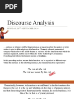 Discourse Analysis: Monday, 21 September 2020