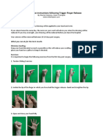 Post Operative Instructions Following Trigger Finger Release