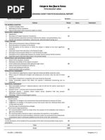 Grading of Psych Report