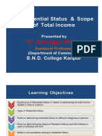 Residential Status & Scope of Total Income: Dr. Sarvagya Shukla