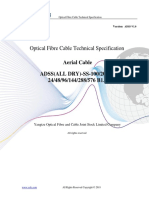 YOFC DataSaheet de ADSS Cable-All Dry ADSS Cable - 100m 200m Span Single Jacket