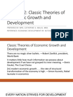 Module 2 - Classic Theories of Economic Growth and Development PPT - PDF - 2