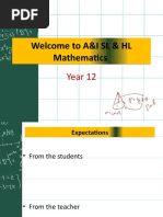 Welcome To A&I SL & HL Mathematics Welcome To A&I SL & HL Mathematics