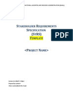 S R S (S RS) : Takeholder Equirements Pecification T