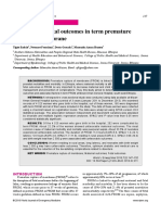 Maternal and Fetal Outcomes in Term Premature Rupture of Membrane