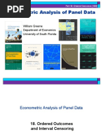 Econometric Analysis of Panel Data: William Greene Department of Economics University of South Florida