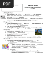 Ancient Rome: Outcomes: Geography and Early Republic