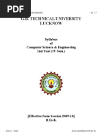 Computer Science Syllabus For 4th Semester