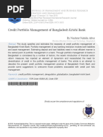 Credit Portfolio Management of Bangladesh Krishi Bank: Creditportfoliomanagementofbangladeshkrishibank