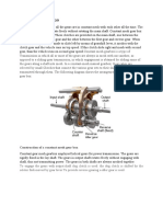 Construction of A Constant Mesh Gear Box