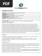 Structured Workshop Studio 2 Assignment Brief For Y3S2 For 3rd Year 2021