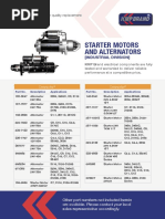 KMP Brand 2017 Starter Motors and Alternators Catalogue (Industrial Division)