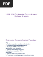 HUM 1036 Engineering Economics and Decision Analysis