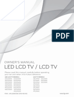 Led LCD TV / LCD TV: Owner'S Manual