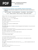 The VERB BE Negative and Interrogative Forms