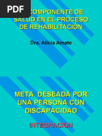 EL COMPONENTE DE SALUD EN EL PROCESO DE REHABILITACIÓN - Dra. ALICIA AMATE