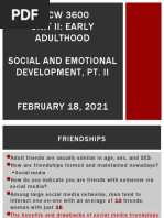 2-18-21 PPT Early Adulthood Social and Emotional Development PT II