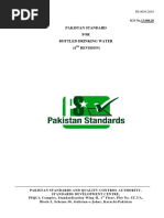 Pakistan Standard FOR Bottled Drinking Water (4 Revision) : ICS No.13.060.20