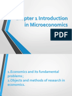 Chapter 1 Introduction in Microeconomics: Dr. Shon