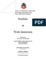 Portfolio - WORK IMMERSION