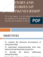 History and Theories of Entrepreneurship