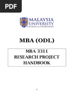 MUST Research Project Guidelines