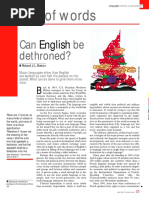 Can ENglish Be Dethroned Article