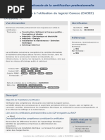 Certificat D'aptitude À L'utilisation Du Logiciel Caneco (CACIEC)