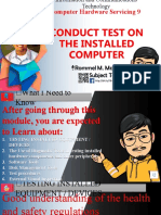 Ict - chs9 Lesson 2 - Conduct Test On The Installed Computer