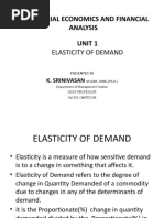 UNIT 1 - Elasticity of Demand