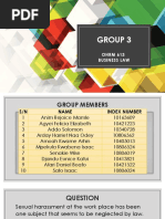 Group 3: OHRM 613 Business Law