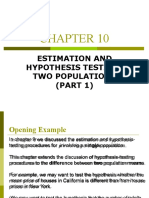 Estimation and Hypothesis Testing: Two Populations (PART 1)